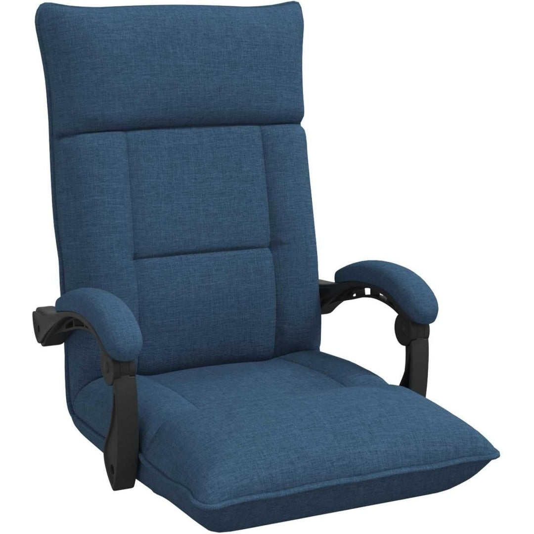 Verstellbarer Fusssessel Stoff Blau