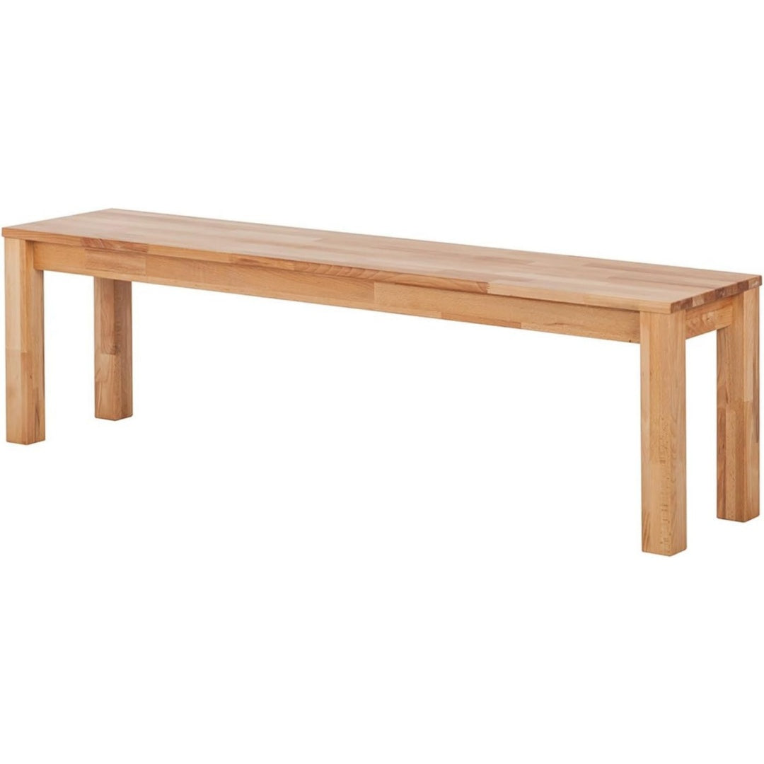 Sitzbank Massivholz Braun buche geoelt Leinoel-Finish