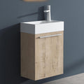 Badmoebel-Set Waschbecken Unterschrank in Greige Badezimmer-Set Waschplatz Waschbecken Waschtisch mit Unterschrank platzsparend fuer Gaeste-WC kleine