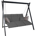 Hollywoodschaukel Relax Smart Gartenschaukel Made in Germany Grau hellgrau Schaukel zum Sitzen Liegen und Entspannen