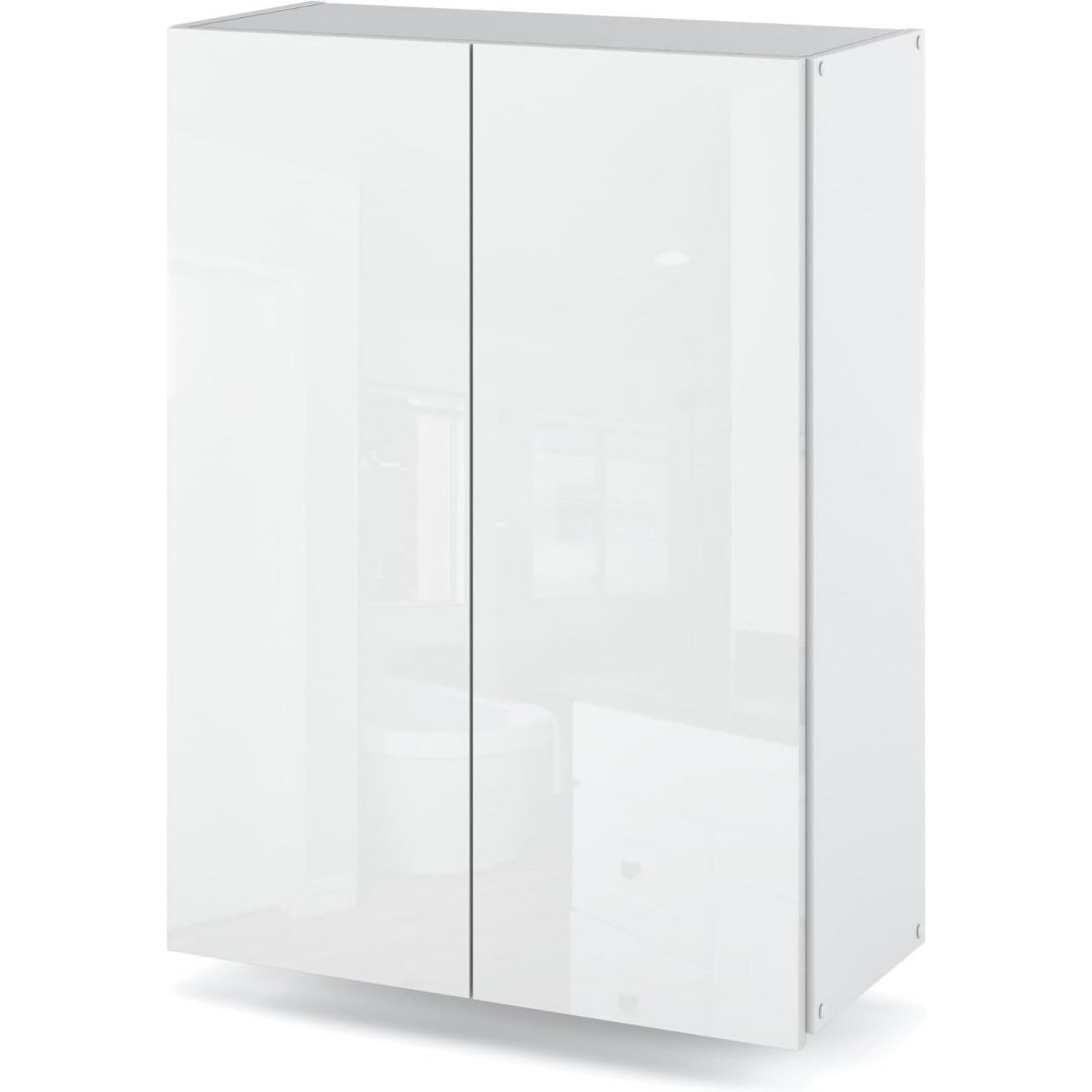 Badezimmerschrank ( - ) Haengeschrank Fuer Badezimmer - Wandschrank Badezimmer - (B/H/T) Weiss matt 60 x 80 x 30 cm