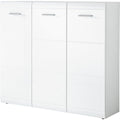 Schuhschrank 3523-84 GW-Adana Schwarz weiss 134 x 120 x 36 cm mit -Fronten (BxHxT