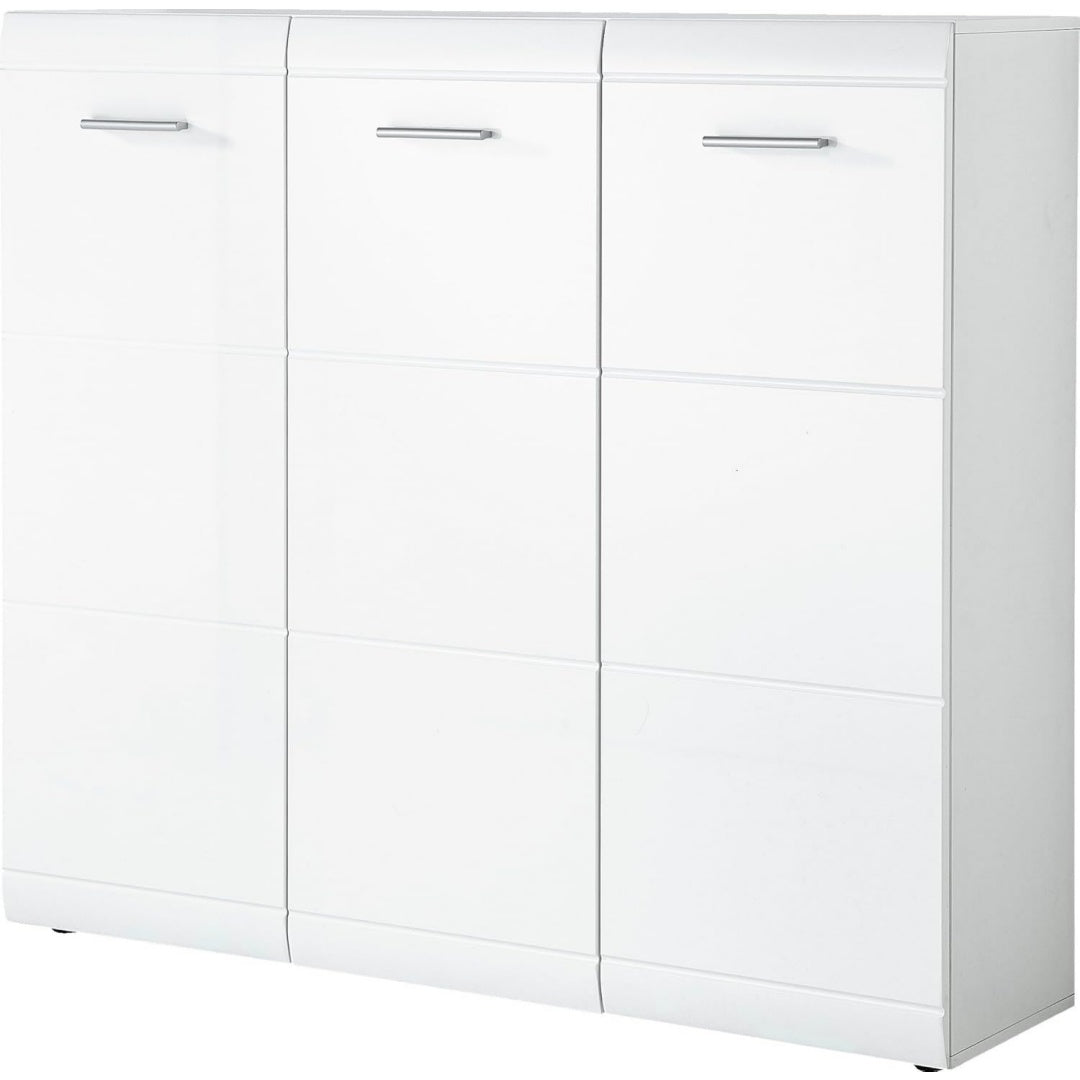 Schuhschrank 3523-84 GW-Adana Schwarz weiss 134 x 120 x 36 cm mit -Fronten (BxHxT