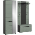 Garderobenkombination Canu 3tlg. in Korpus Basalt Nb. Grau 160x190x37 cm
