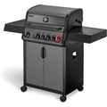 Gasgrill HYDE 4 SIKR Turbo Rot edelstahl 4 Brenner aus fuer kraftvolles direktes und indirektes Grillen 800 C TURBO ZONE