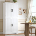 Kuechenschrank Weiss 180 cm Hochschrank Kuechenbuffet Buffetschrank Buffetschrank mit 4 Tueren