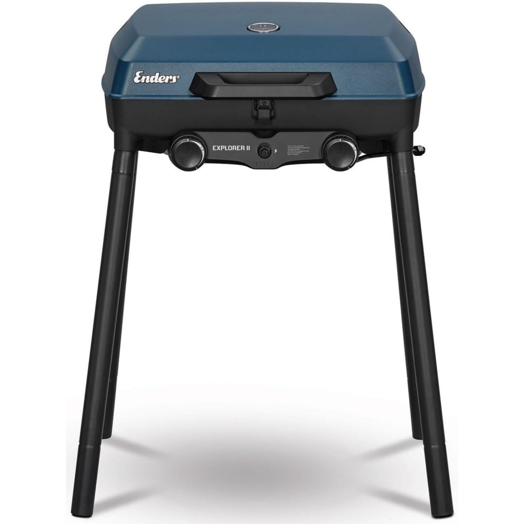 Camping Gasgrill II Gelb edelstahl integriertes Grill-Thermometer Grillen