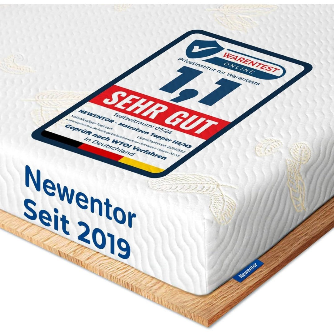 Topper H2 H3 180x200cm eingetragenes Design Ergo-Viscoschaum 7 cm hoch