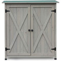 Gartenschrank Flora Grau hellgrau 110 x 55 x 117 cm