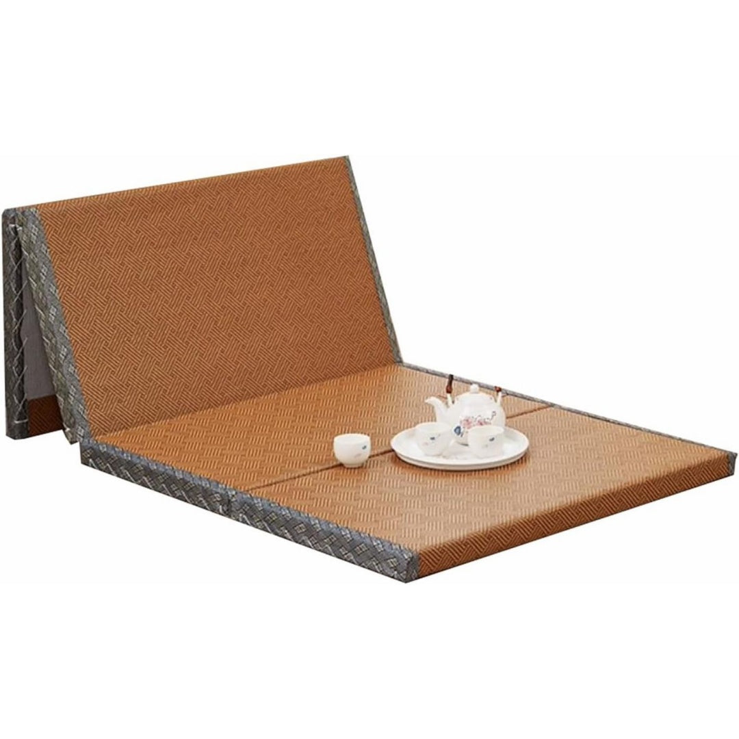 Japanische Tatami-Matte Braun 90 x 200 cm faltbare Futon-Klappmatratze braunes Rushgras